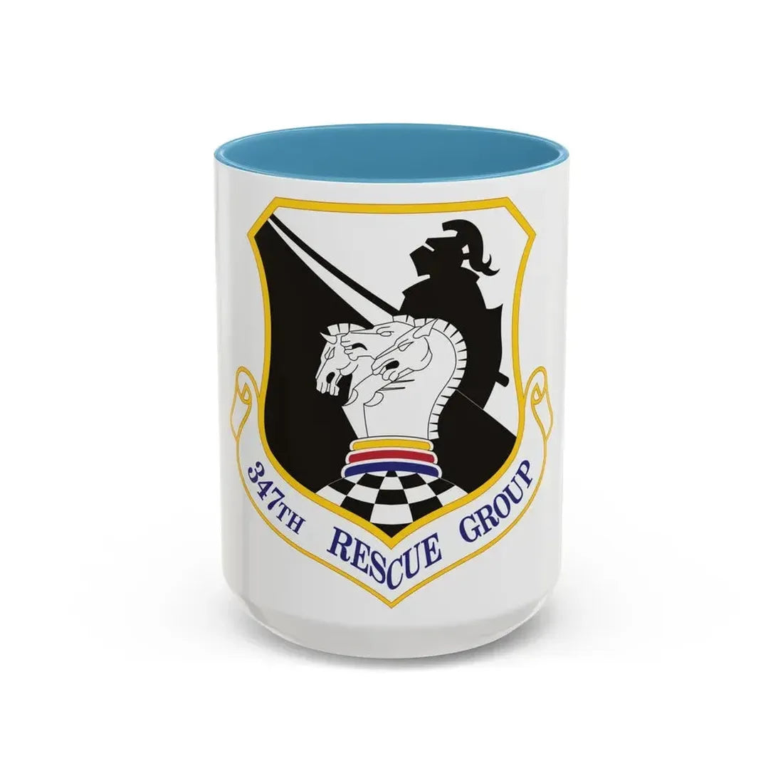 347th Rescue Group (U.S. Air Force) Accent Coffee Mug 15oz Light Blue - Go Mug Yourself
