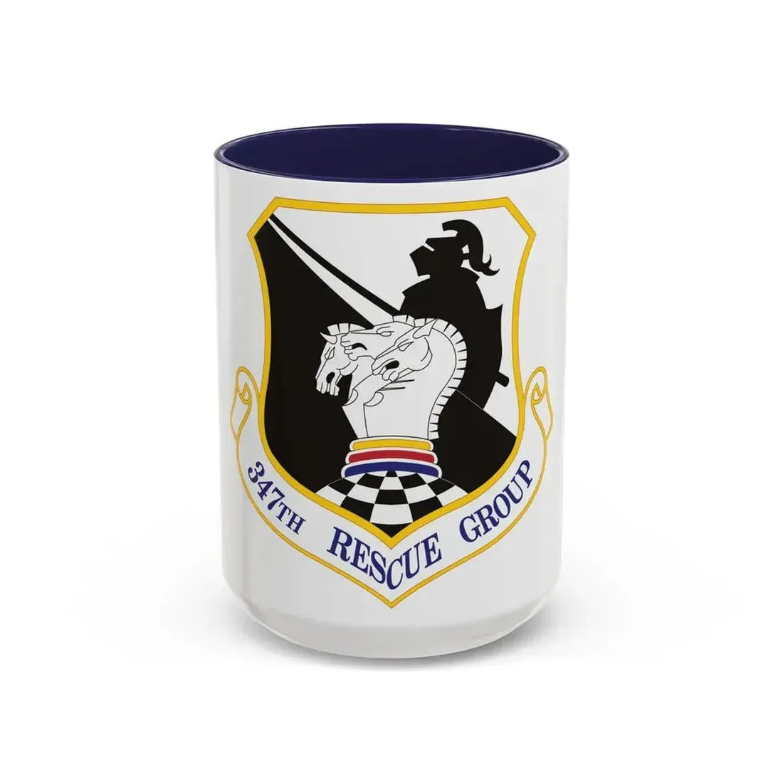 347th Rescue Group (U.S. Air Force) Accent Coffee Mug 15oz Navy - Go Mug Yourself