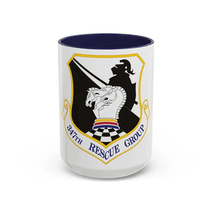 347th Rescue Group (U.S. Air Force) Accent Coffee Mug 15oz Navy - Go Mug Yourself