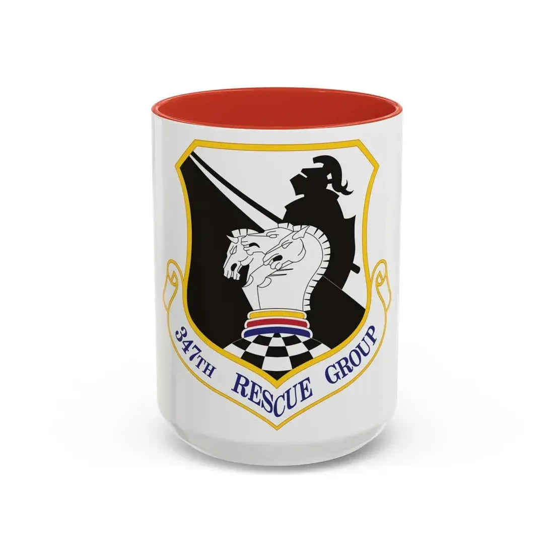 347th Rescue Group (U.S. Air Force) Accent Coffee Mug 15oz Red - Go Mug Yourself