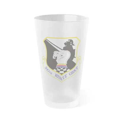 347th Rescue Group (U.S. Air Force) Frosted Pint Glass 16oz 16oz Frosted - Go Mug Yourself