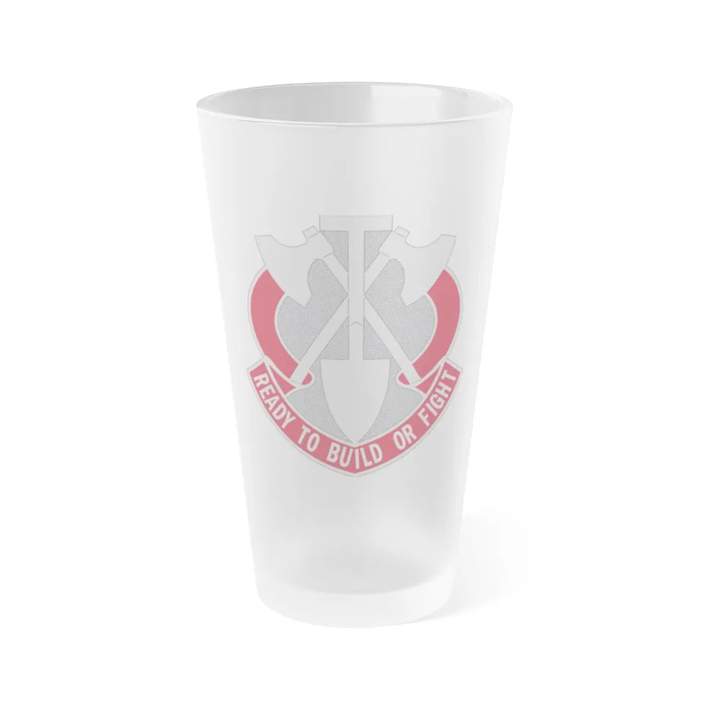 348 Engineer Group (U.S. Army) Frosted Pint Glass 16oz-Go Mug Yourself