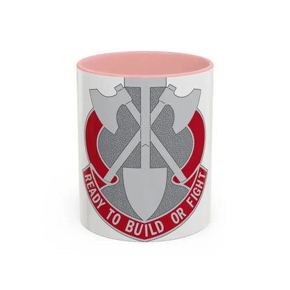 348 Engineer Group (U.S. Army) Accent Coffee Mug 11oz Pink - Go Mug Yourself