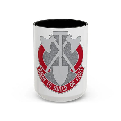 348 Engineer Group (U.S. Army) Accent Coffee Mug 15oz Black - Go Mug Yourself