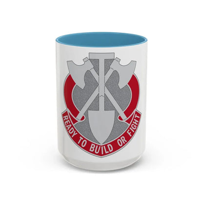 348 Engineer Group (U.S. Army) Accent Coffee Mug 15oz Light Blue - Go Mug Yourself
