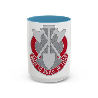 348 Engineer Group (U.S. Army) Accent Coffee Mug 15oz Light Blue - Go Mug Yourself