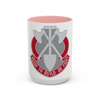 348 Engineer Group (U.S. Army) Accent Coffee Mug 15oz Pink - Go Mug Yourself
