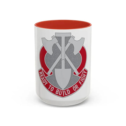 348 Engineer Group (U.S. Army) Accent Coffee Mug 15oz Red - Go Mug Yourself