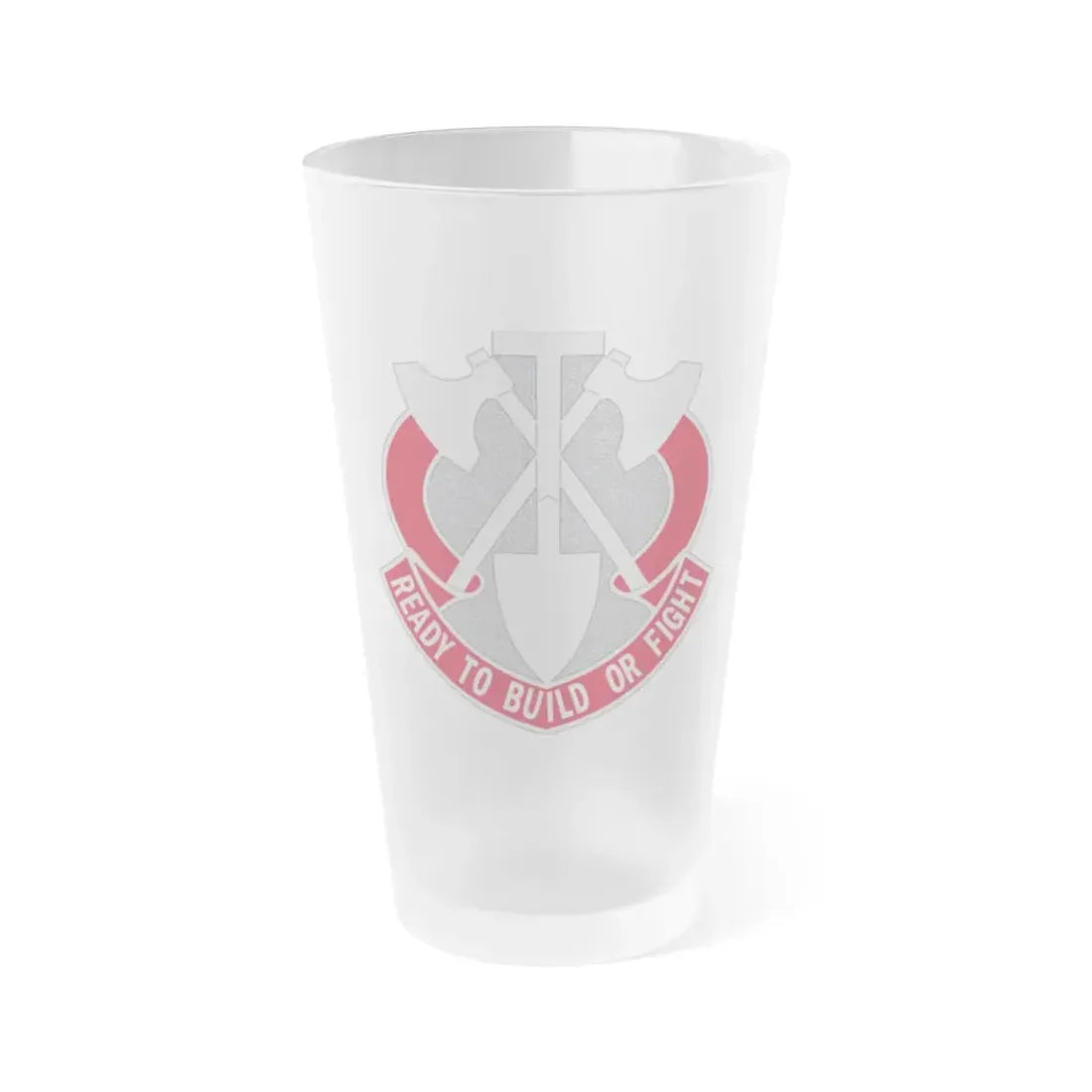 348 Engineer Group (U.S. Army) Frosted Pint Glass 16oz Default Title - Go Mug Yourself