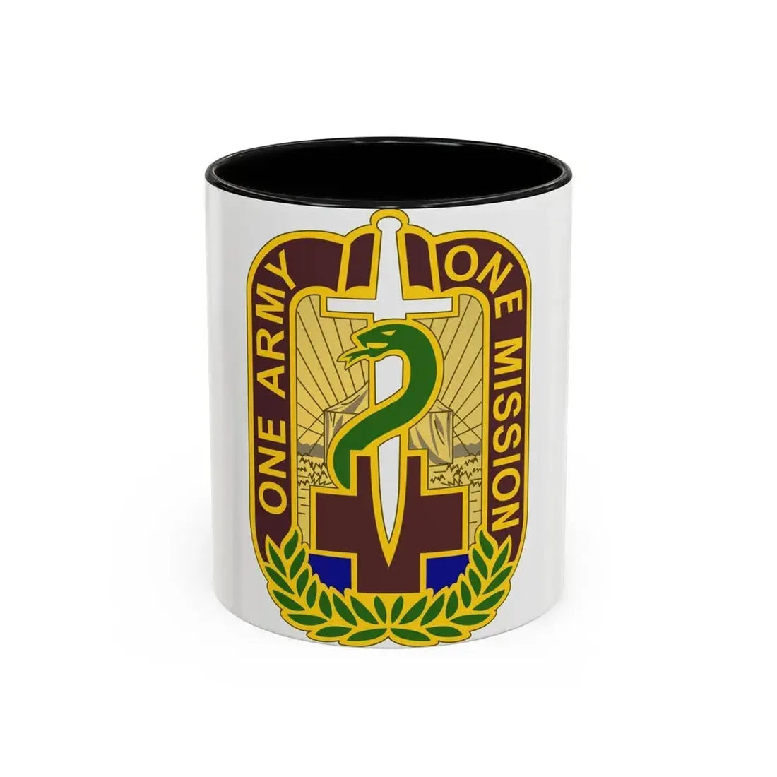 348 Field Hospital (U.S. Army) Accent Coffee Mug 11oz Black - Go Mug Yourself