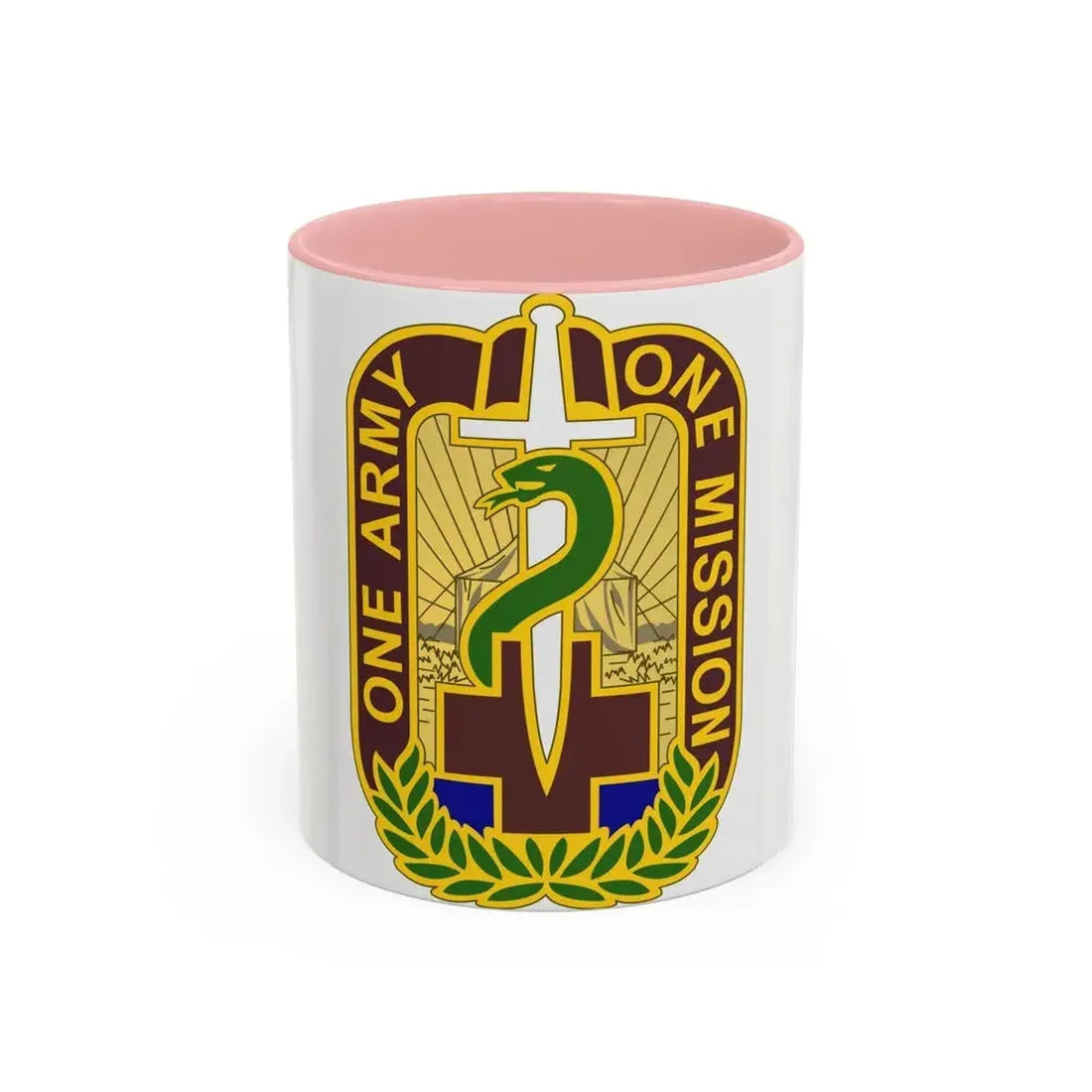 348 Field Hospital (U.S. Army) Accent Coffee Mug 11oz Pink - Go Mug Yourself