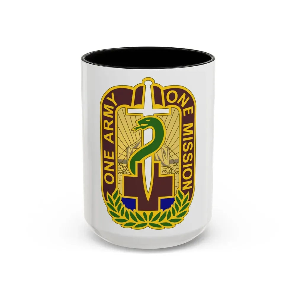 348 Field Hospital (U.S. Army) Accent Coffee Mug 15oz Black - Go Mug Yourself