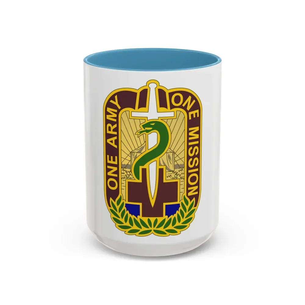 348 Field Hospital (U.S. Army) Accent Coffee Mug 15oz Light Blue - Go Mug Yourself