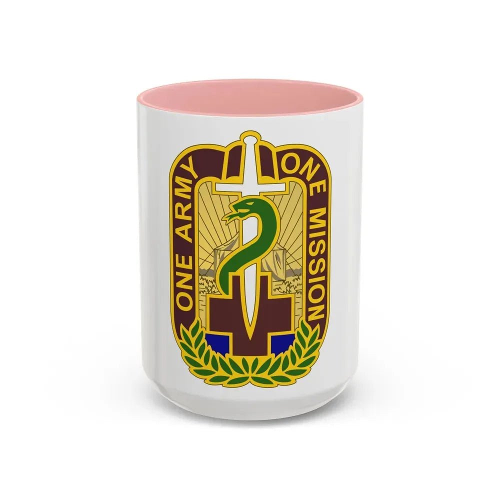 348 Field Hospital (U.S. Army) Accent Coffee Mug 15oz Pink - Go Mug Yourself