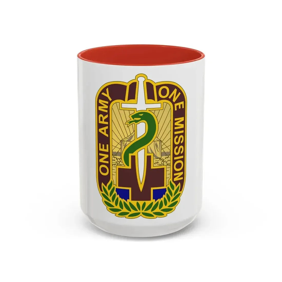 348 Field Hospital (U.S. Army) Accent Coffee Mug 15oz Red - Go Mug Yourself