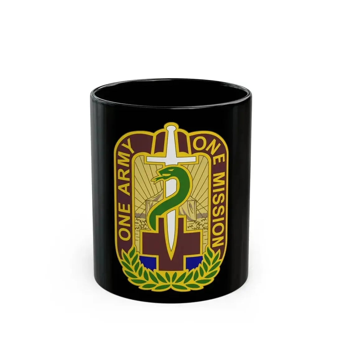 348 Field Hospital (U.S. Army) Black Coffee Mug 11oz - Go Mug Yourself