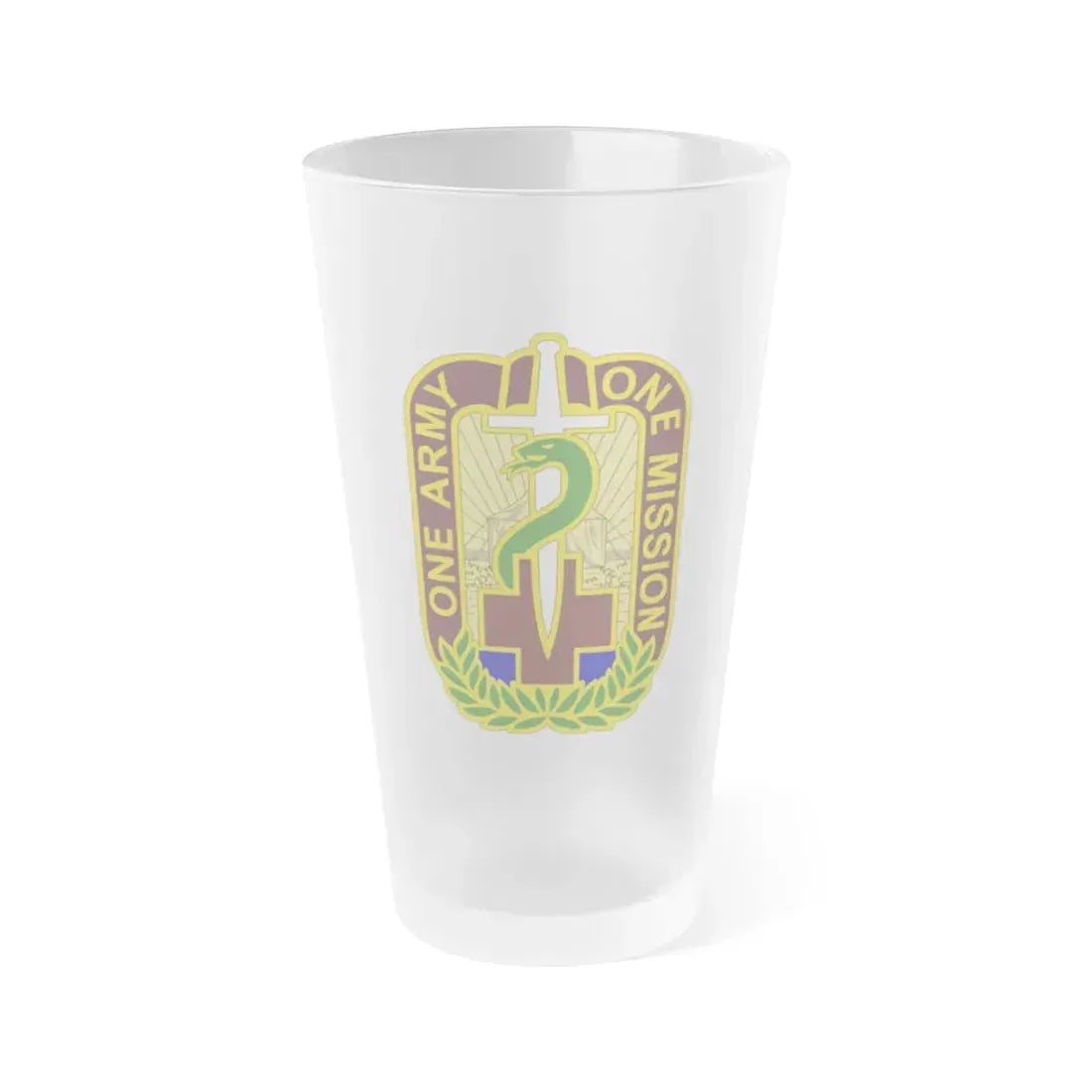 348 Field Hospital (U.S. Army) Frosted Pint Glass 16oz Default Title - Go Mug Yourself