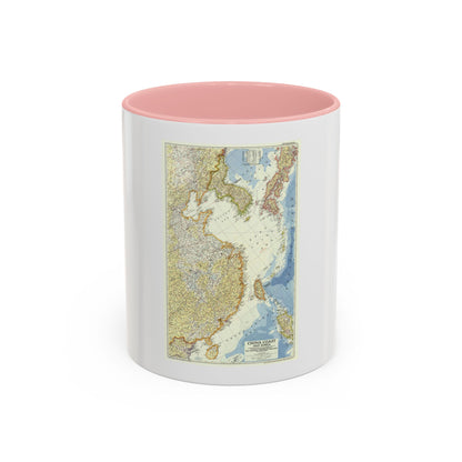 China Coast and Korea (1953) (Map) Accent Coffee Mug