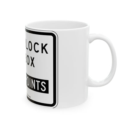 NYCDOT SR-1258 (New York) (Road Sign) White Coffee Mug