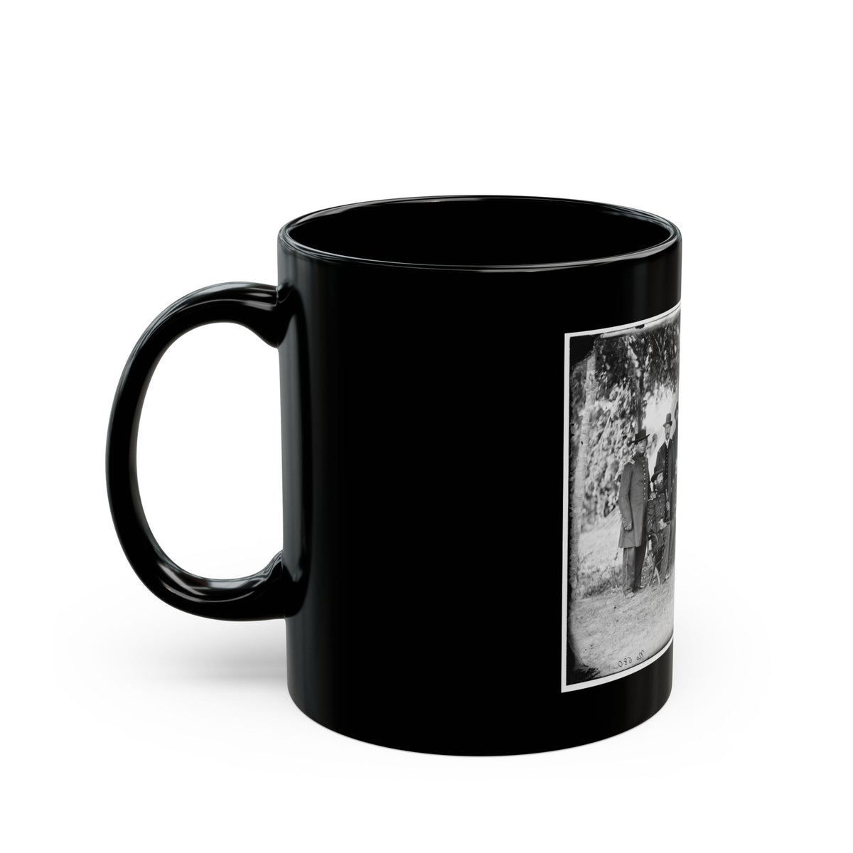 Portrait Of Maj. Gen. Jefferson Davis, Officer Of The Federal Army, And Staff, Washington, D.C. (U.S. Civil War) Black Coffee Mug
