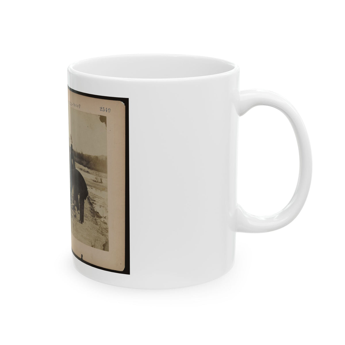 Military Railroad Operations In Northern Virginia  Men Using Levers For Loosening Rails 001 (U.S. Civil War) White Coffee Mug