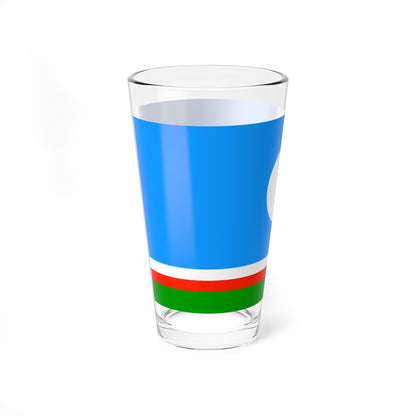 Flag of Sakha (Russia) Pint Glass 16oz