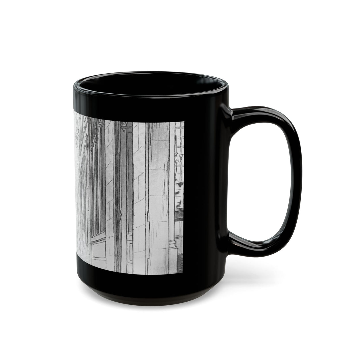 Fancy Town (1) - Black Coffee Mug