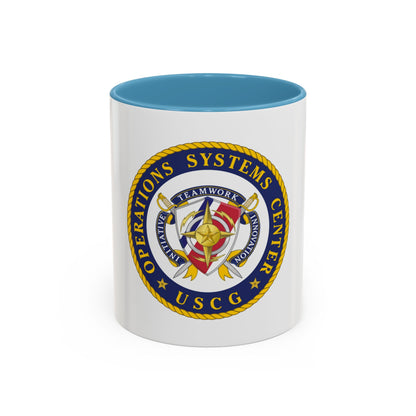 USCG Operations Systems Center (U.S. Coast Guard) Accent Coffee Mug