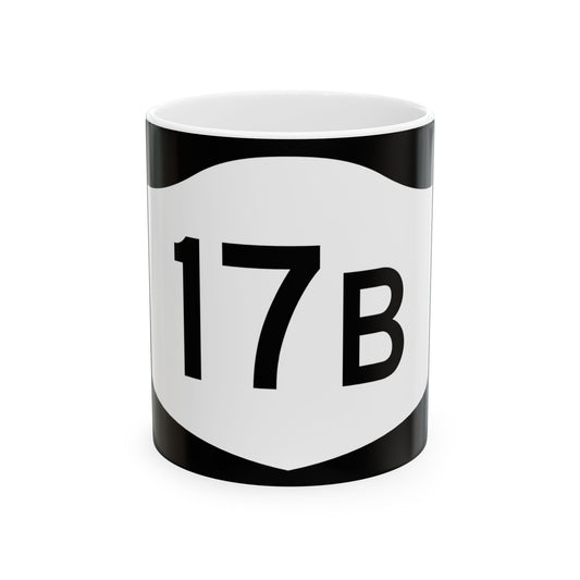 NY-17B (New York) (Road Sign) White Coffee Mug