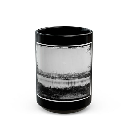 Washington, D.C. Georgetown Waterfront With Sailing Vessels, Seen From Mason's Island (U.S. Civil War) Black Coffee Mug