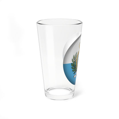 Flag orb San Marino (San Marino) Pint Glass 16oz