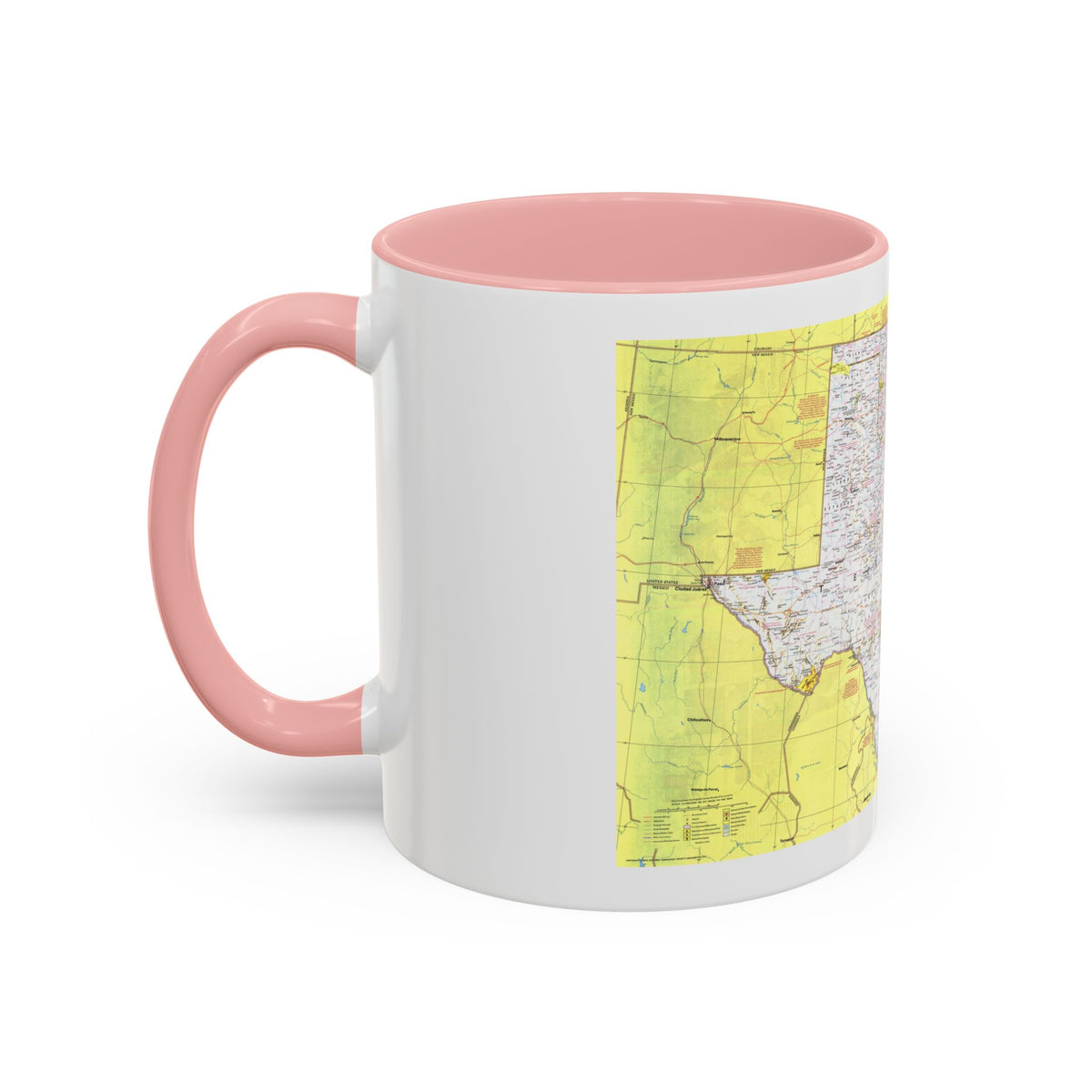 USA - South Central States 1 (1974) (Map) Accent Coffee Mug