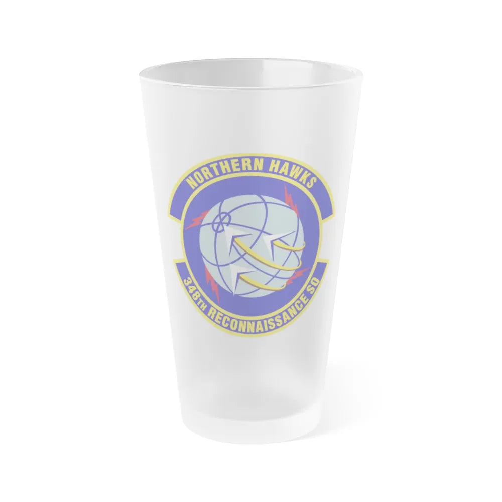 348th Reconnaissance Squadron (U.S. Air Force) Frosted Pint Glass 16oz-16oz-Frosted-Go Mug Yourself