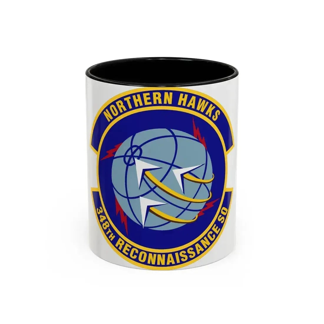 348th Reconnaissance Squadron (U.S. Air Force) Accent Coffee Mug 11oz Black - Go Mug Yourself