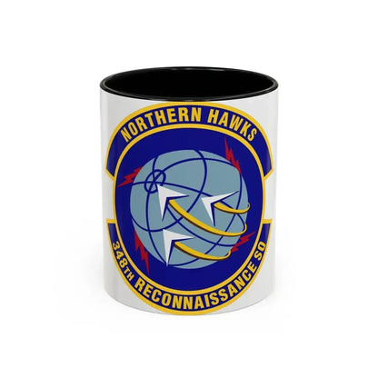 348th Reconnaissance Squadron (U.S. Air Force) Accent Coffee Mug 11oz Black - Go Mug Yourself