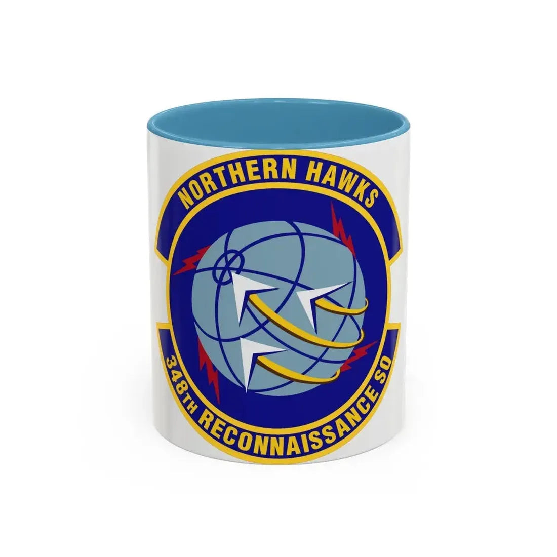 348th Reconnaissance Squadron (U.S. Air Force) Accent Coffee Mug 11oz Light Blue - Go Mug Yourself