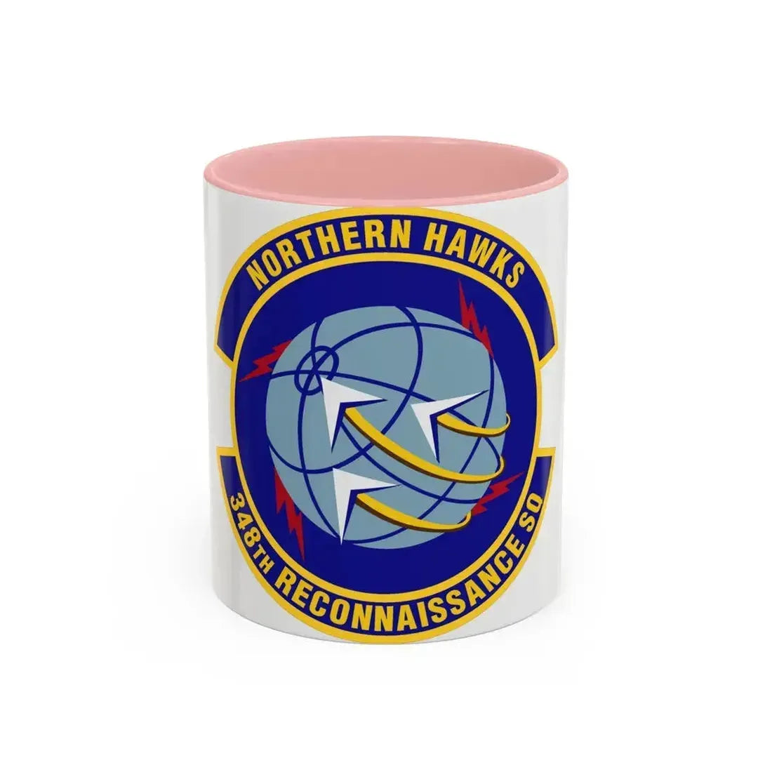 348th Reconnaissance Squadron (U.S. Air Force) Accent Coffee Mug 11oz Pink - Go Mug Yourself