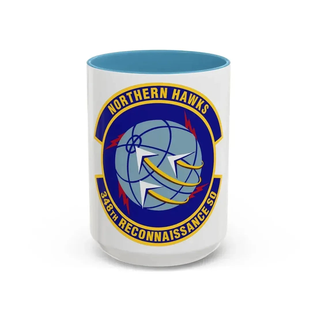 348th Reconnaissance Squadron (U.S. Air Force) Accent Coffee Mug 15oz Light Blue - Go Mug Yourself