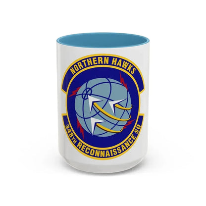 348th Reconnaissance Squadron (U.S. Air Force) Accent Coffee Mug 15oz Light Blue - Go Mug Yourself
