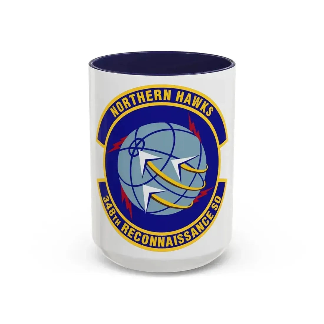 348th Reconnaissance Squadron (U.S. Air Force) Accent Coffee Mug 15oz Navy - Go Mug Yourself