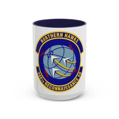 348th Reconnaissance Squadron (U.S. Air Force) Accent Coffee Mug 15oz Navy - Go Mug Yourself