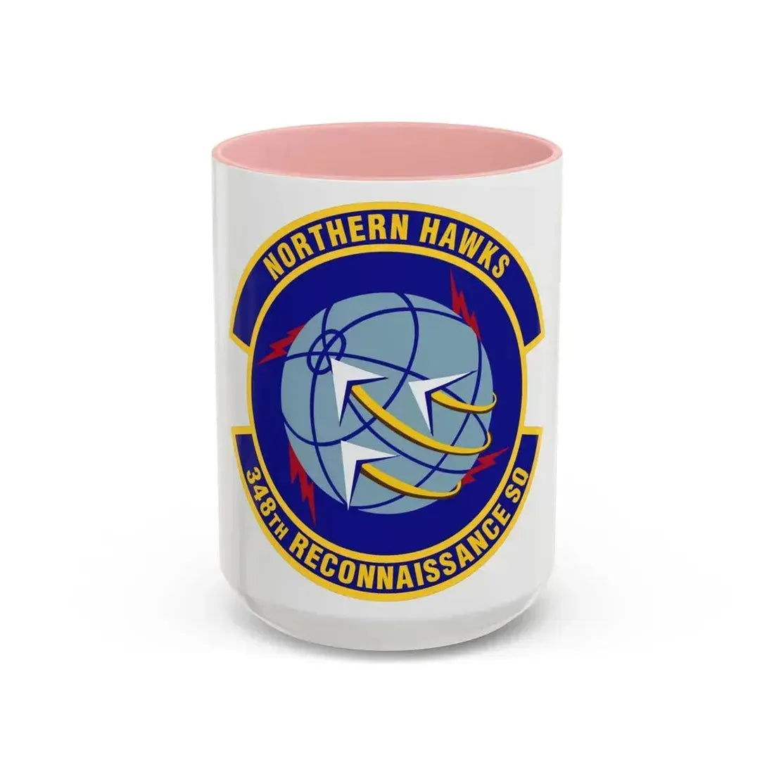 348th Reconnaissance Squadron (U.S. Air Force) Accent Coffee Mug 15oz Pink - Go Mug Yourself