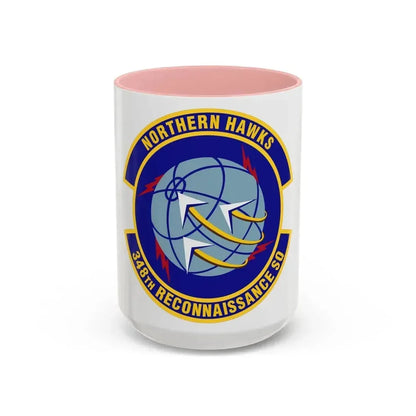 348th Reconnaissance Squadron (U.S. Air Force) Accent Coffee Mug 15oz Pink - Go Mug Yourself