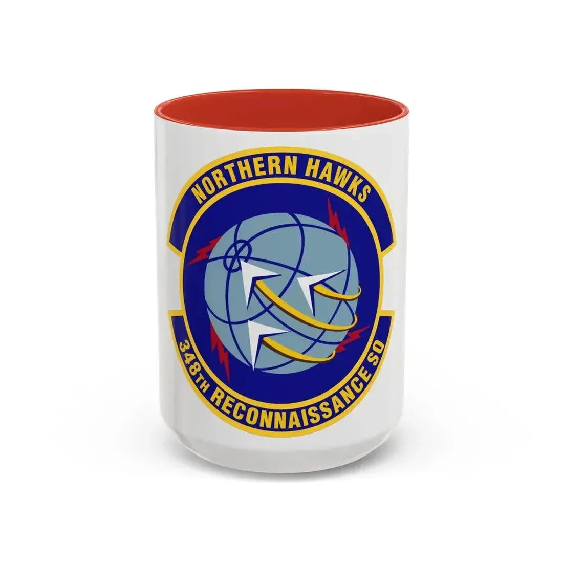 348th Reconnaissance Squadron (U.S. Air Force) Accent Coffee Mug 15oz Red - Go Mug Yourself