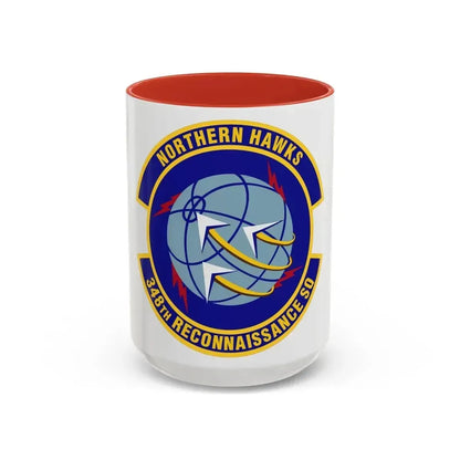 348th Reconnaissance Squadron (U.S. Air Force) Accent Coffee Mug 15oz Red - Go Mug Yourself