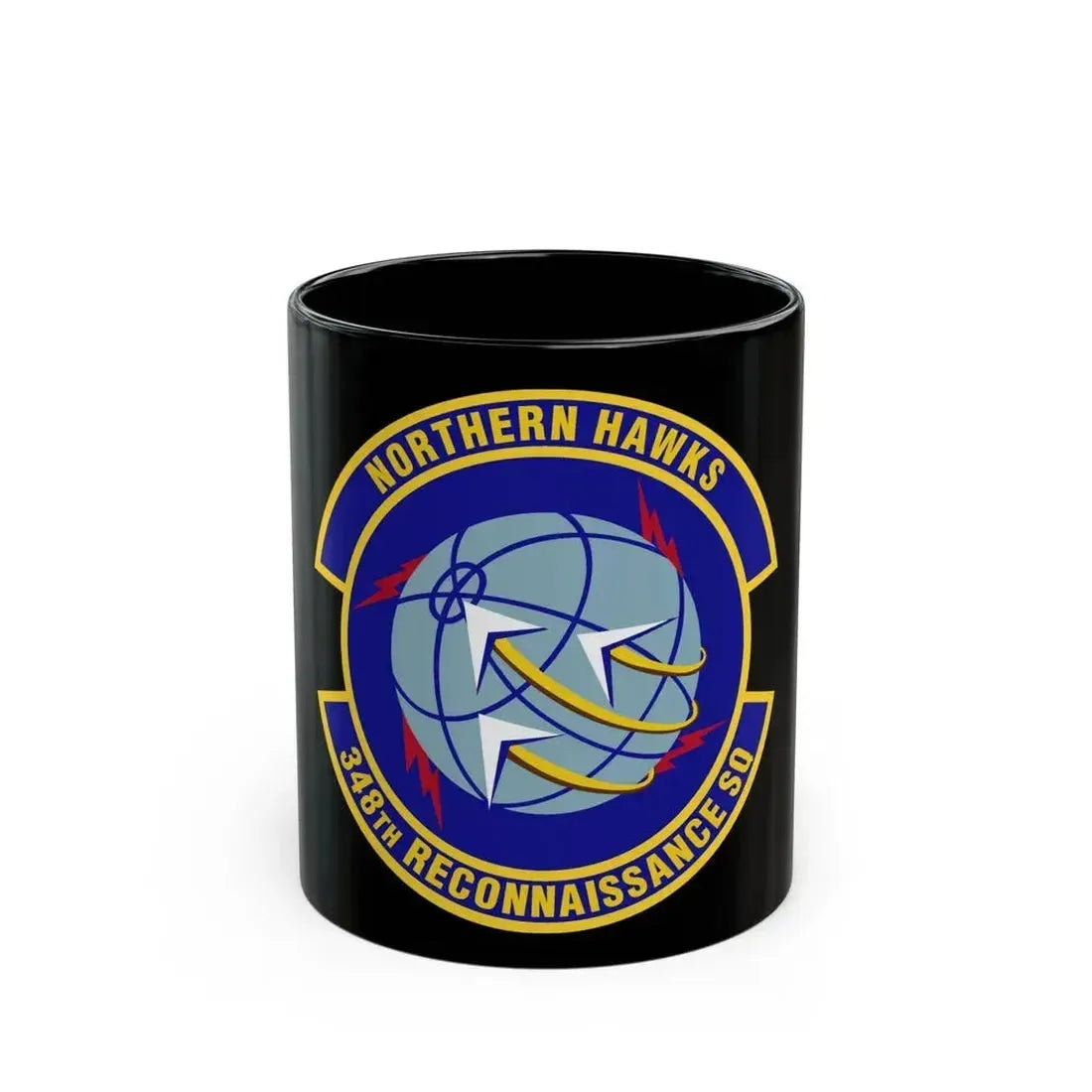 348th Reconnaissance Squadron (U.S. Air Force) Black Coffee Mug 11oz - Go Mug Yourself