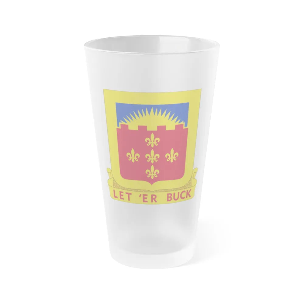 349 Armored Field Artillery Battalion (U.S. Army) Frosted Pint Glass 16oz-Go Mug Yourself