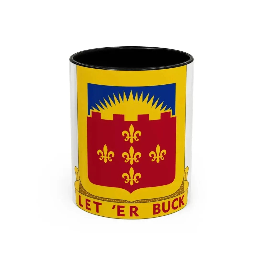 349 Armored Field Artillery Battalion (U.S. Army) Accent Coffee Mug 11oz Black - Go Mug Yourself