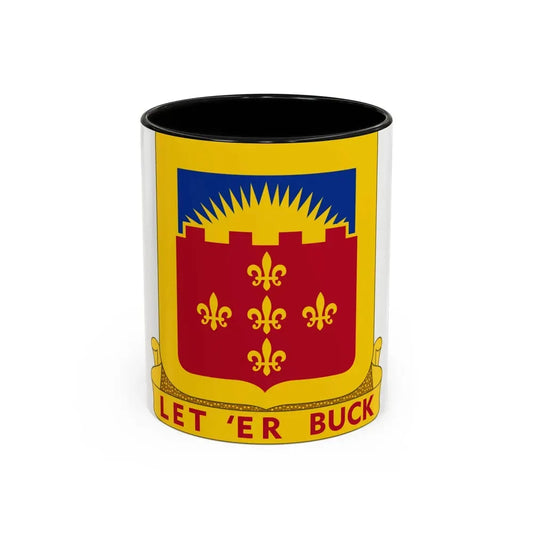 349 Armored Field Artillery Battalion (U.S. Army) Accent Coffee Mug 11oz Black - Go Mug Yourself