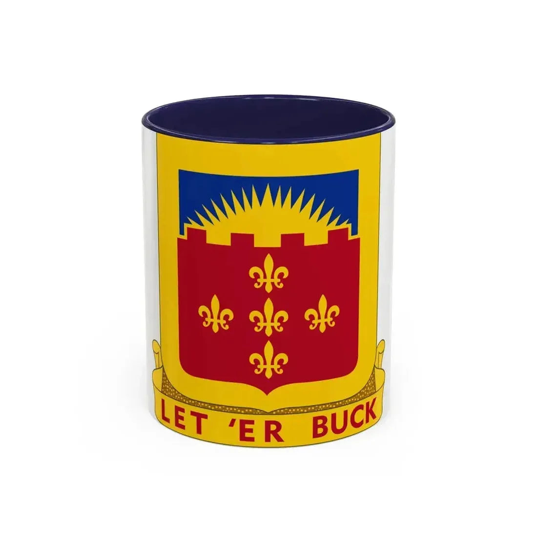 349 Armored Field Artillery Battalion (U.S. Army) Accent Coffee Mug 11oz Navy - Go Mug Yourself